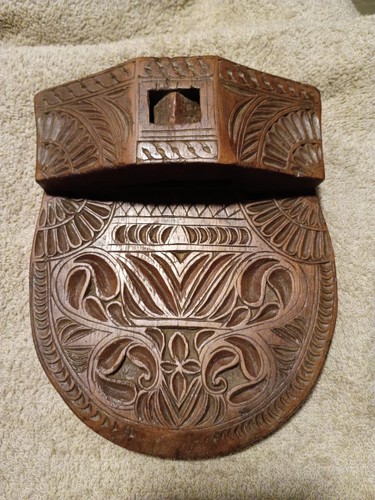 Antique carved wood hanger for - antique,