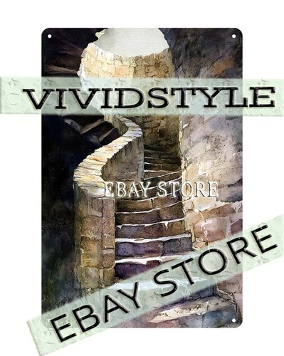 Stone spiral staircase - stone, tin