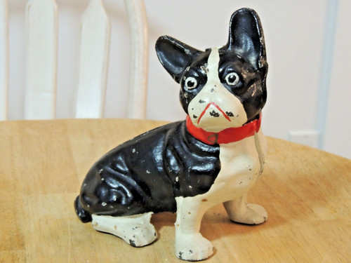 Vintage sitting french bulldog - sitting,