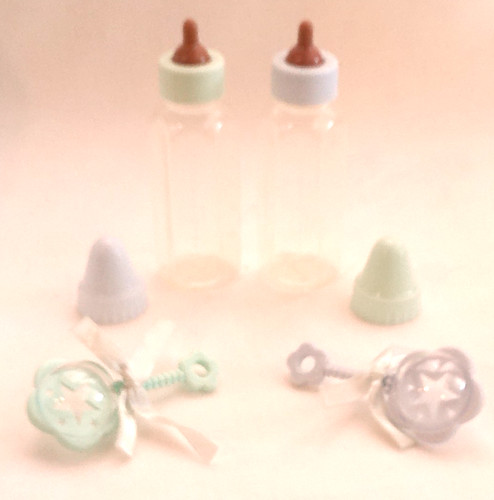 Vintage doll bottle rattle set - vintage,