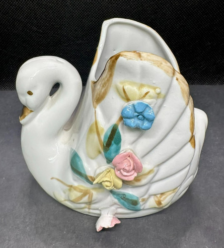 Vintage porcelain swan - porcelain,