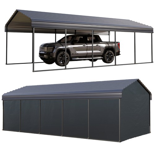 Carport metal with sidewall - carport,