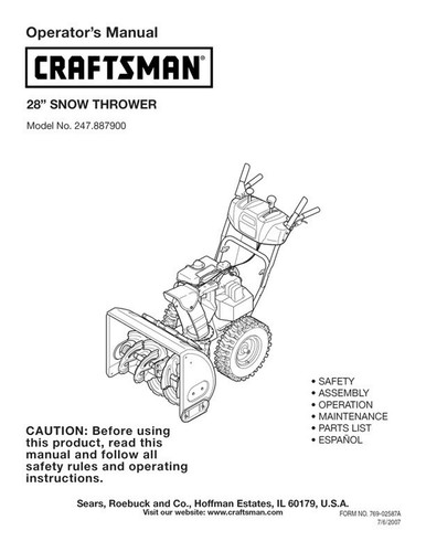 Owner manual sears - owner’s,