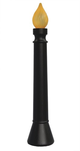 High black candle lighted - black,