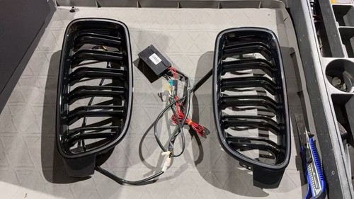 White led front grille grill - led,