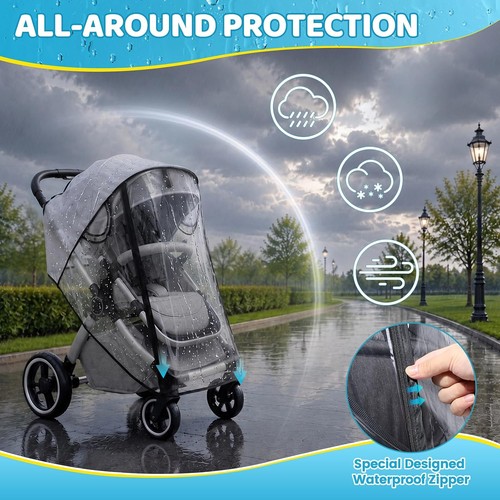 Clear stroller rain cover - clear,