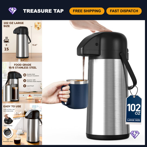 Hot coffee carafe 102oz 3l - carafe, /