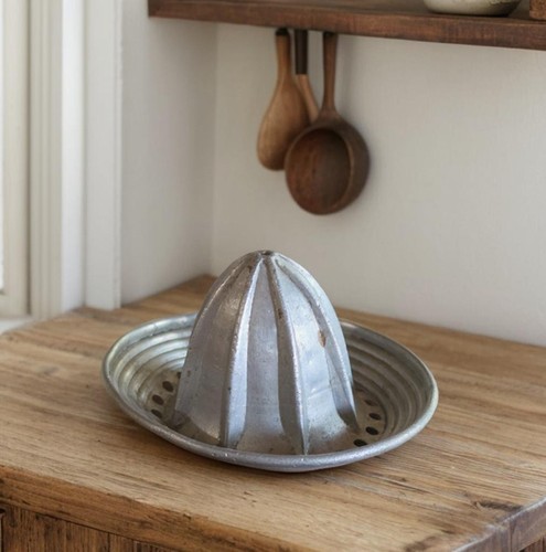 Old vintage aluminum metal - old,