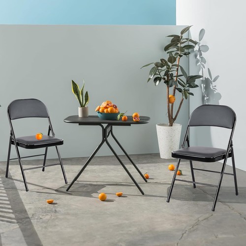 Folding chairs leather padded - chairs,