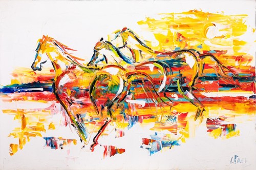 Laurie pace abstract horses - abstract,