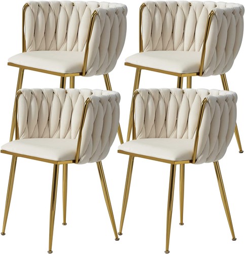 Velvet dining chairs set 4 - dining,