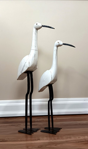 Wooden shore birds crane - wooden,