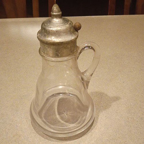 Antique handblown glass syrup - antique,