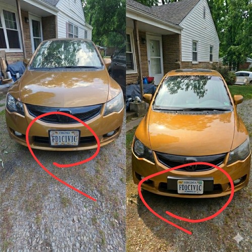 Front bumper license plate - bumper,