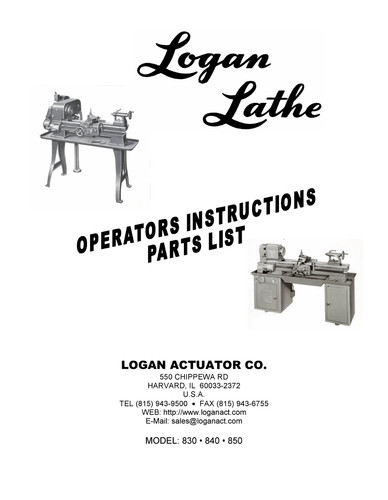 Logan lathe 830 - lathe, 840