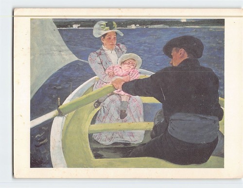 Postcard the boating - boating, party