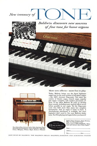 1958 baldwin organ new - organ:,
