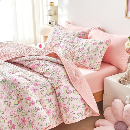 Floral quilt set coquette - floral,