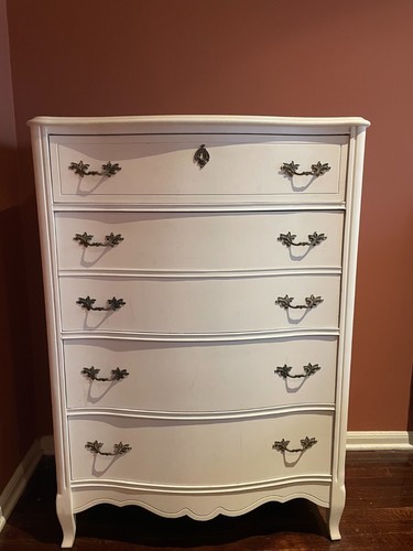 White highboy dresser french - highboy,