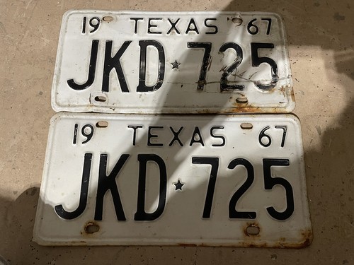 1967 texas license plates jkd - plates,