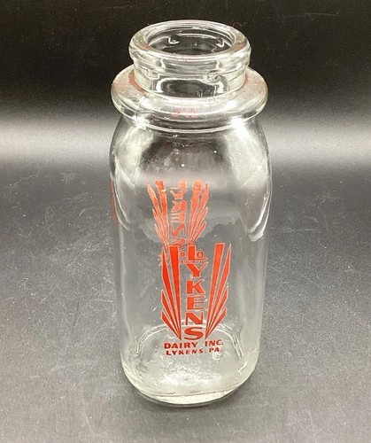 Vintage milk bottle half - vintage,