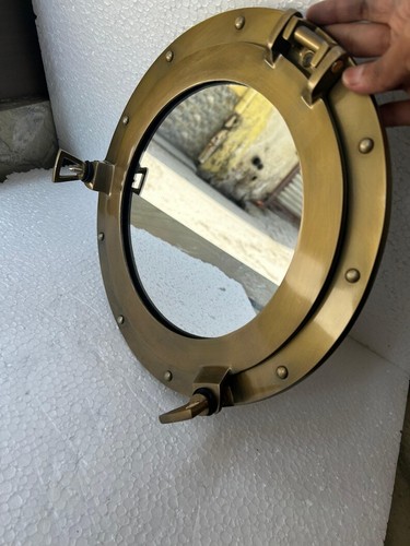 Antique brass porthole - antique,