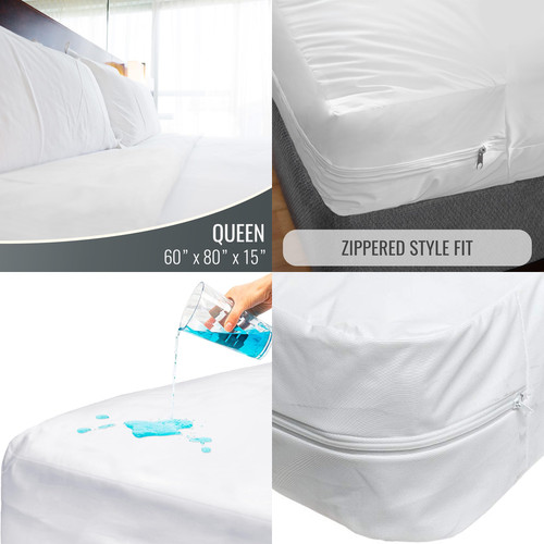 Bed cover queen size zippered - bed,