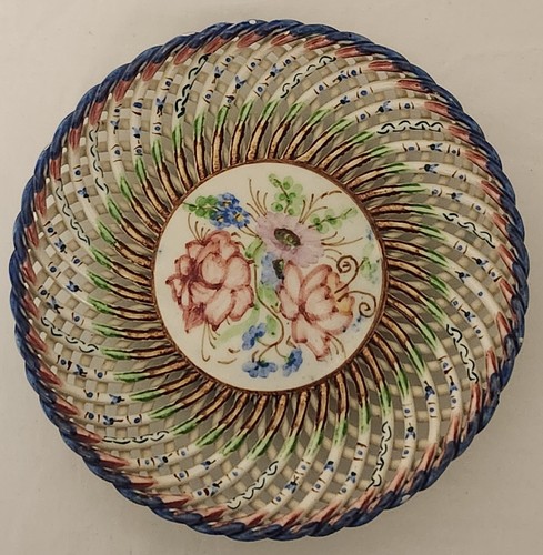 Spanish porcelain woven plate - spanish,