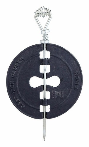 Cast iron inch - damper, wood