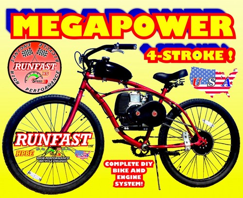 Stroke 66cc 80cc motorized - 4-stroke,