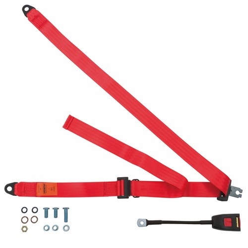 Front fixed seat belt - front,