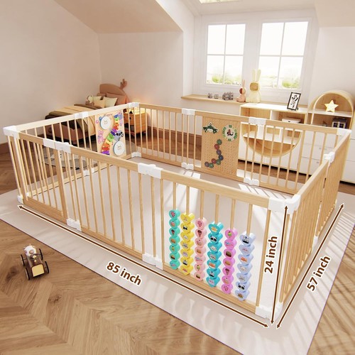 Wooden baby playpen foldable - playpen,,