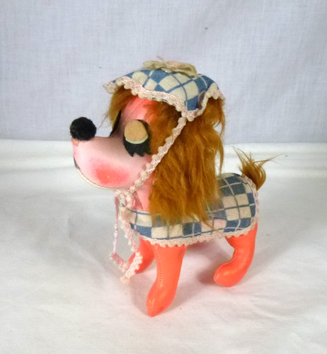 Vtg 60s pink vinyl stuffed - pink,