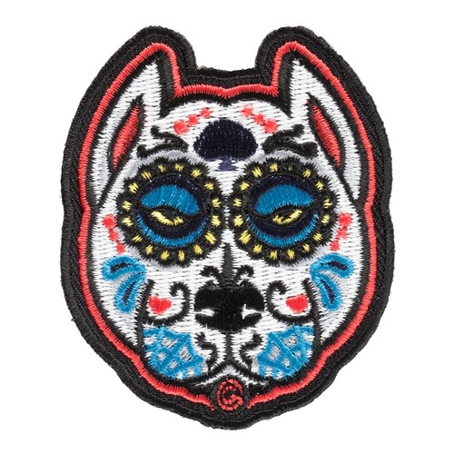 Sugar skull pitbull patch - sugar, patch,