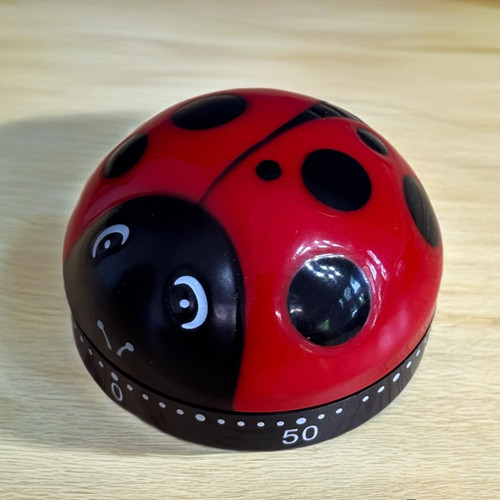 Vintage ladybug red metal - red,