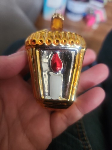 Gold silver glass lantern - silver,