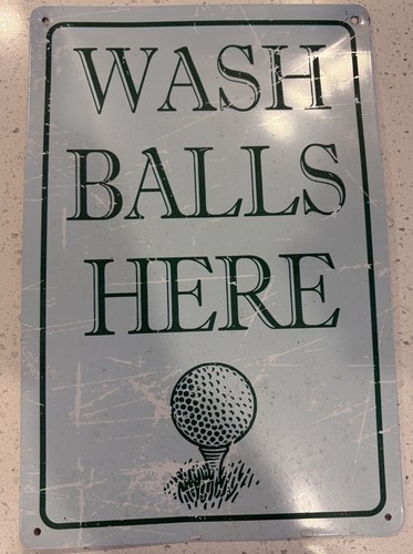 Golf metal sign wash - golf, –