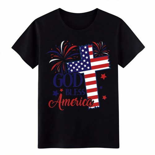 God bless america flag cross - god,