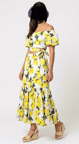 Chicwish 2pc lemon - 2pc, print