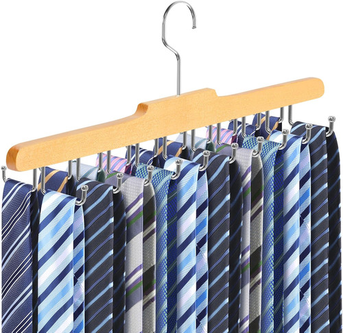 Tie rack hanger for closet - hanger,
