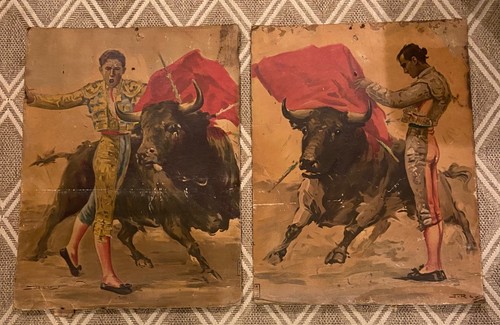 Vtg 1950 pair matador bull - vtg, 1950’s