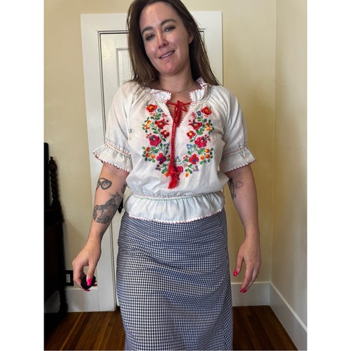 70s vintage hungarian blouse - vintage,
