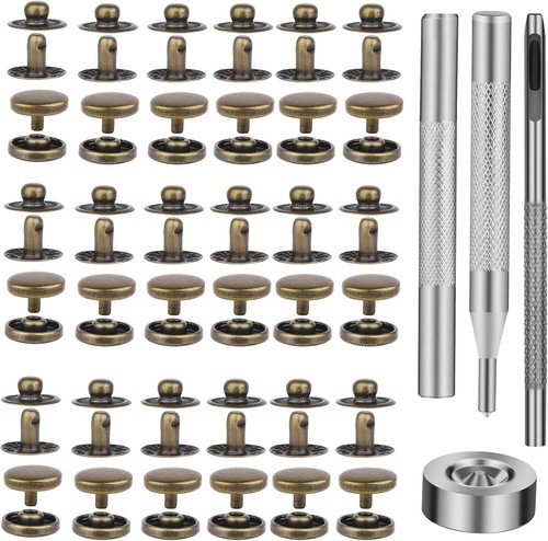 Sets leather snap fasteners - leather,