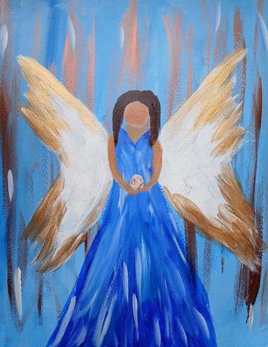 Impressionist christmas angel - impressionist,