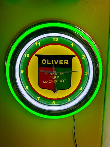 Oliver farm tractor - garage, man
