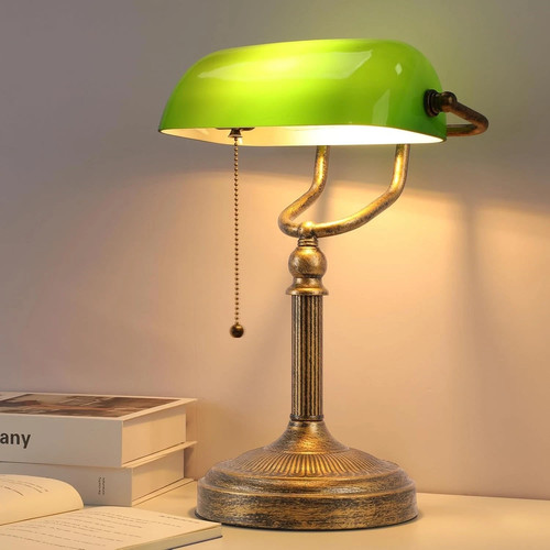 Bankers desk lamp green - bankers,