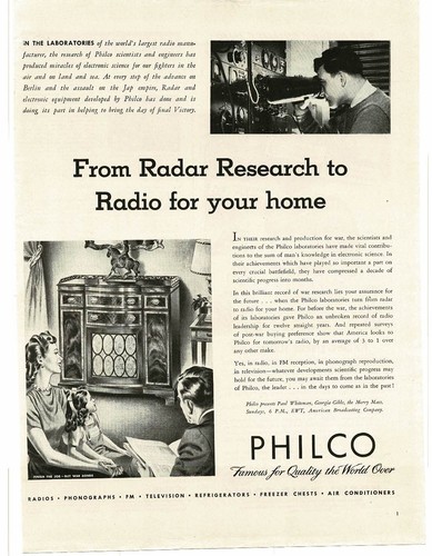 1945 philco radio floor - radio,