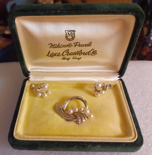 Vintage mikimoto pearl brooch - pearl,
