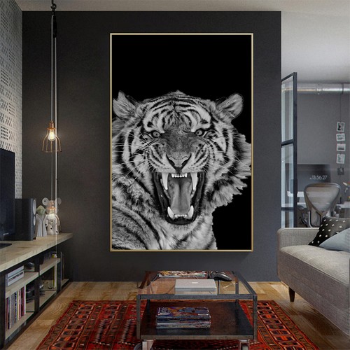 Animal art tiger black white - animal,