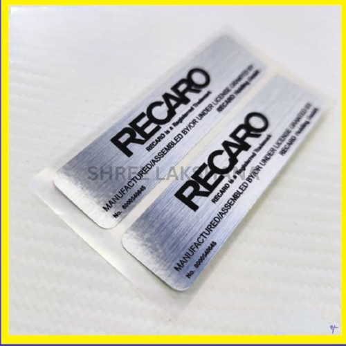 Recaro seat label aluminium - recaro,